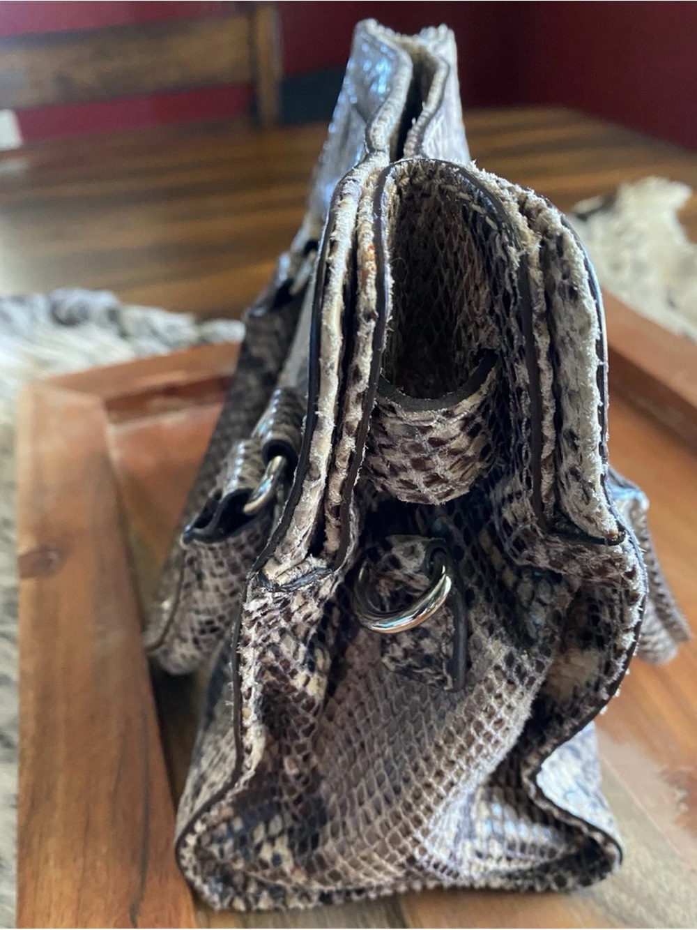 Michael Kors Hand Bag in Gray and Black with Silver Hardware - Picture 4 of 13
